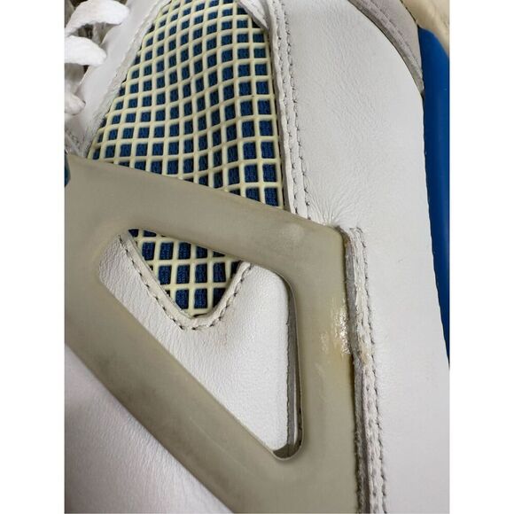 Air Jordan 4 Military Blue Retro Size 14 Mens White Sneakers‎ 2012 308497-105 - Picture 8 of 10